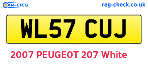 WL57CUJ are the vehicle registration plates.