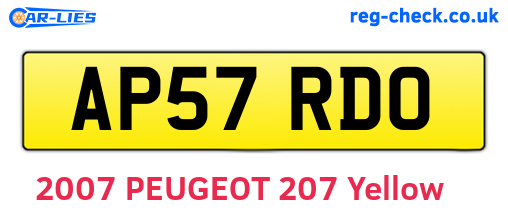 AP57RDO are the vehicle registration plates.
