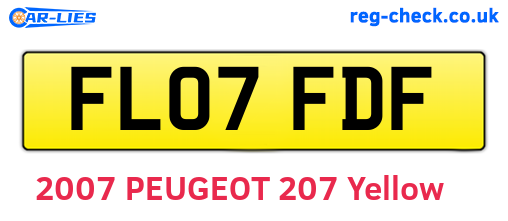 FL07FDF are the vehicle registration plates.