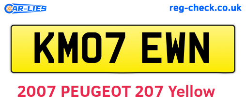 KM07EWN are the vehicle registration plates.