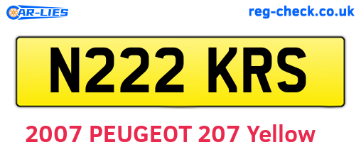 N222KRS are the vehicle registration plates.