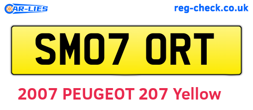 SM07ORT are the vehicle registration plates.