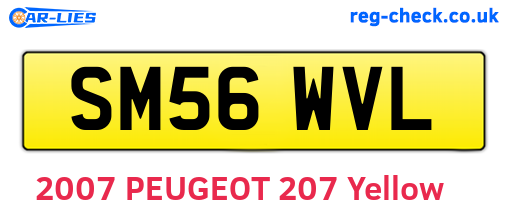 SM56WVL are the vehicle registration plates.