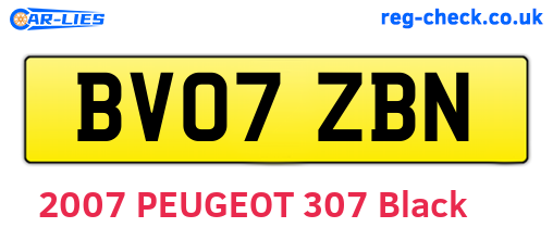 BV07ZBN are the vehicle registration plates.