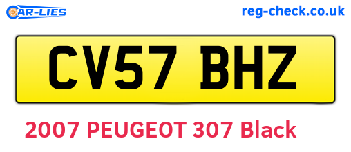 CV57BHZ are the vehicle registration plates.
