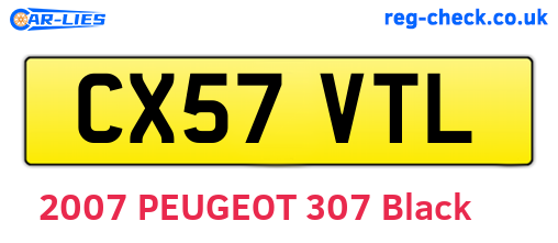 CX57VTL are the vehicle registration plates.