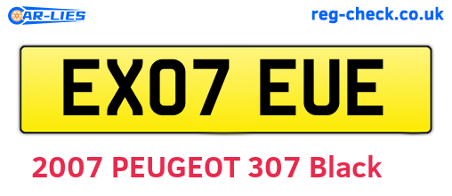 EX07EUE are the vehicle registration plates.