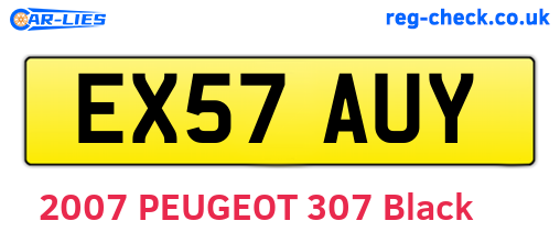 EX57AUY are the vehicle registration plates.