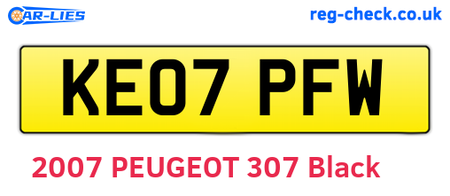 KE07PFW are the vehicle registration plates.