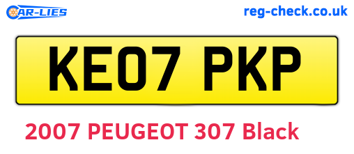 KE07PKP are the vehicle registration plates.