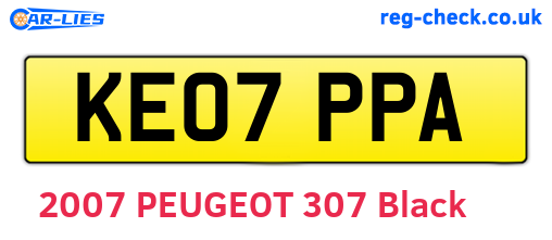 KE07PPA are the vehicle registration plates.