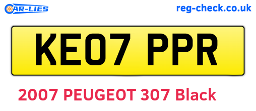 KE07PPR are the vehicle registration plates.