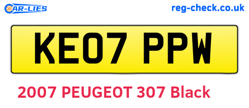 KE07PPW are the vehicle registration plates.