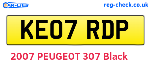 KE07RDP are the vehicle registration plates.