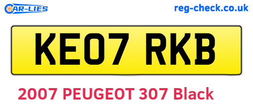 KE07RKB are the vehicle registration plates.