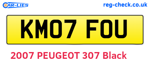 KM07FOU are the vehicle registration plates.