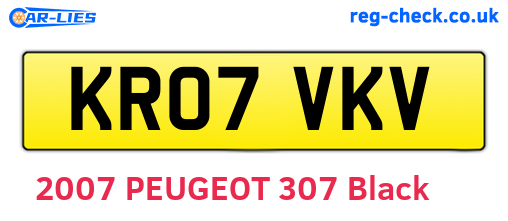 KR07VKV are the vehicle registration plates.