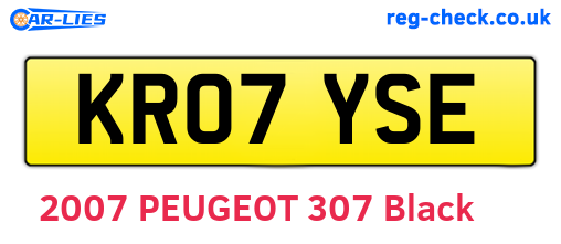 KR07YSE are the vehicle registration plates.