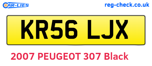 KR56LJX are the vehicle registration plates.