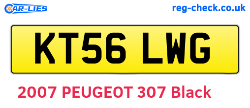 KT56LWG are the vehicle registration plates.