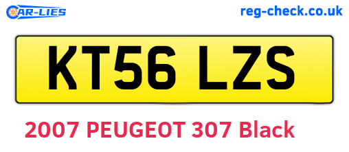 KT56LZS are the vehicle registration plates.