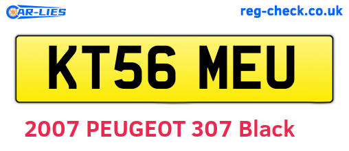 KT56MEU are the vehicle registration plates.