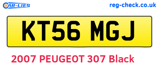 KT56MGJ are the vehicle registration plates.