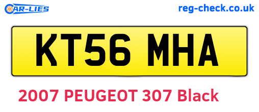 KT56MHA are the vehicle registration plates.