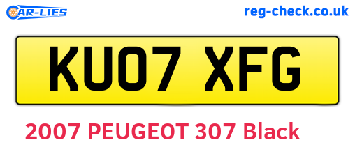 KU07XFG are the vehicle registration plates.