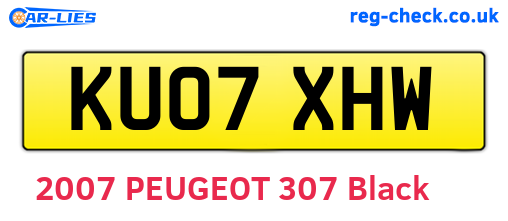 KU07XHW are the vehicle registration plates.