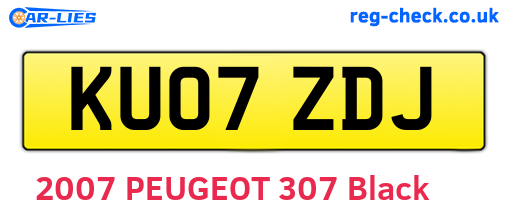 KU07ZDJ are the vehicle registration plates.