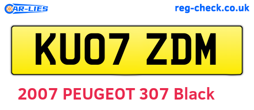 KU07ZDM are the vehicle registration plates.
