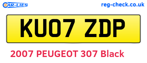 KU07ZDP are the vehicle registration plates.