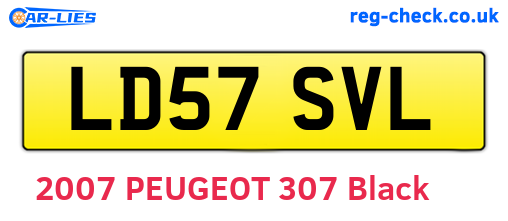 LD57SVL are the vehicle registration plates.