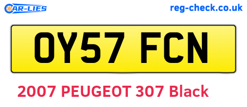 OY57FCN are the vehicle registration plates.