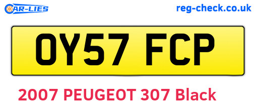 OY57FCP are the vehicle registration plates.