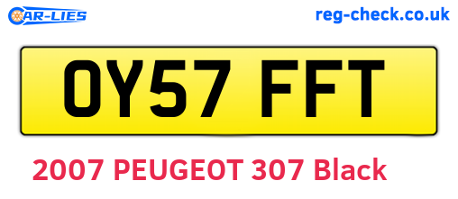OY57FFT are the vehicle registration plates.