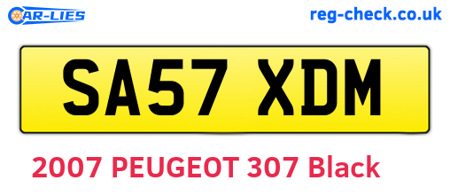 SA57XDM are the vehicle registration plates.