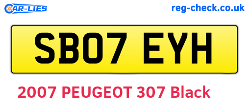 SB07EYH are the vehicle registration plates.