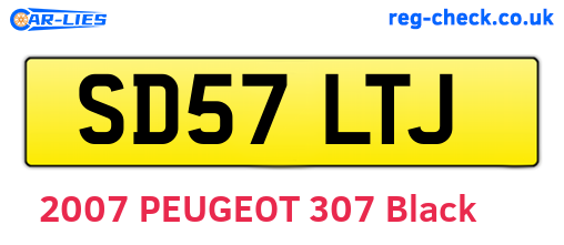SD57LTJ are the vehicle registration plates.