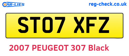 ST07XFZ are the vehicle registration plates.
