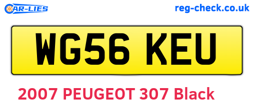 WG56KEU are the vehicle registration plates.