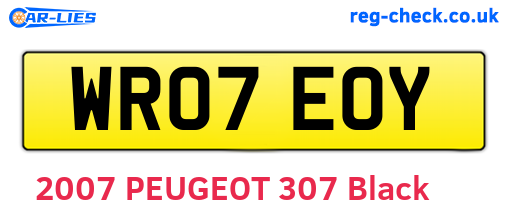 WR07EOY are the vehicle registration plates.