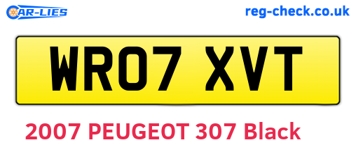 WR07XVT are the vehicle registration plates.