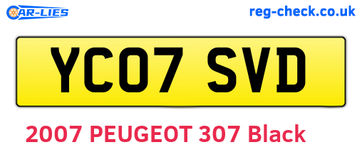 YC07SVD are the vehicle registration plates.