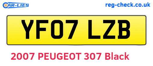 YF07LZB are the vehicle registration plates.