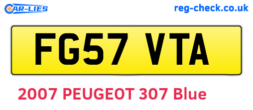 FG57VTA are the vehicle registration plates.