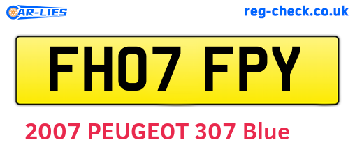 FH07FPY are the vehicle registration plates.