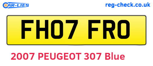 FH07FRO are the vehicle registration plates.