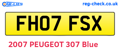 FH07FSX are the vehicle registration plates.
